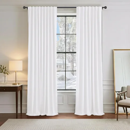 Miniatura 88 de PONY DANCE Cortinas cortas con aislamiento térmico para ventana pequeña, para guardería, baño, cocina, lavandería, caravana, sótano, 29 pulgadas