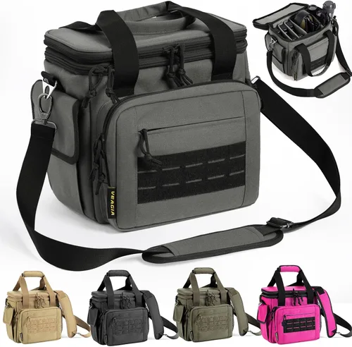 Miniatura 8 de Bolsa para el rango, estuche para pistola, bolsas de rango de estuche suave para pistolas y municiones con doble capa a prueba de explosiones
