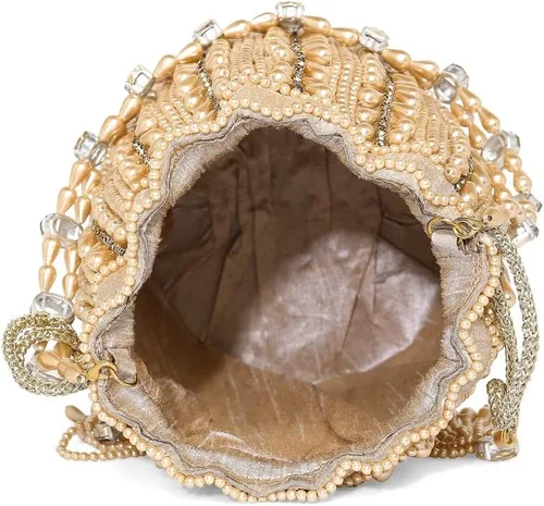 Miniatura 7 de Aheli Potli Bags for Women Evening Bag Clutch Ethnic Bride Purse with Drawstring