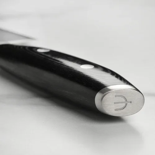 Miniatura 3 de Yaxell Mon - Cuchillo de chef de 8 pulgadas, fabricado en Japón, Gyuto de acero inoxidable VG10 con mango de micarta
