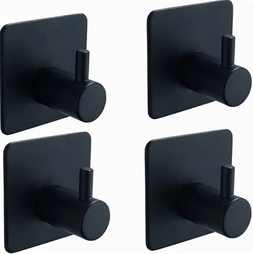 Miniatura 10 de 3M Ganchos adhesivos de pared – Paquete de 2 ganchos de acero inoxidable SUS304 Ganchos de pared cepillados resistentes para toallas, llaves