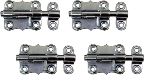 Miniatura 12 de QCAA Deco Perno de barril deslizante de acero duradero, 2 pulgadas, revestimiento negro, paquete de 4, fabricado en Taiwán Recubierto negro (2")
