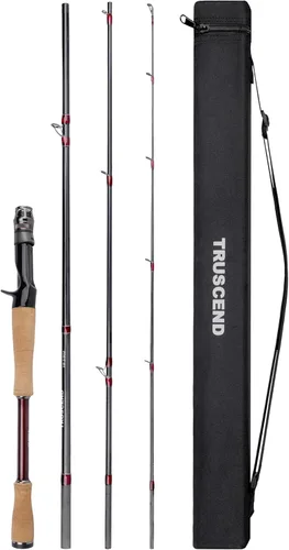 Miniatura 10 de TRUSCEND Craz Premium Baitcasting Fishing Rods, 1-Piece Performance Multi-Piece Travel Rod, Sensitive Backbone Tough Fishing Rod with Toray Carbon &