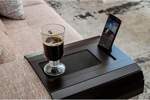 Miniatura 5 de Bandeja funcional de madera para sofá Mesa de brazo de sofá Bandeja de brazo de sofá ajustable Mesa auxiliar de sofá Bandeja