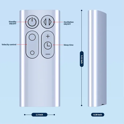 Miniatura 7 de Nuevo mando a distancia de repuesto para Dyson TP00 TP01 AM11 Purificador Pure Cool Purifier Tower Fan (Color: Plata)