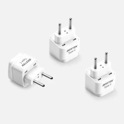Miniatura 13 de BESTEK Adaptador de enchufe de viaje en todo el mundo, adaptador de enchufe de entrada dual de 100-250 V, adaptador universal de viaje todo en uno
