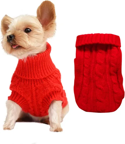 Suéteres para perros pequeños, suéteres para mascotas, ropa de punto clásica, ropa de invierno para niñas, ropa de perro chihuahua, abrigo cálido