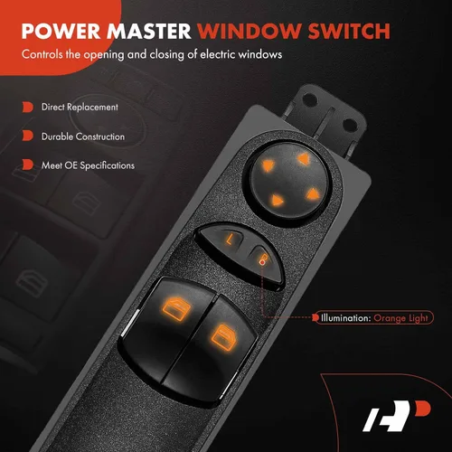 Miniatura 3 de A-Premium - Interruptor de elevalunas eléctrico delantero izquierdo del lado del conductor Compatible con Dodge Sprinter 2500/3500 2005-2009