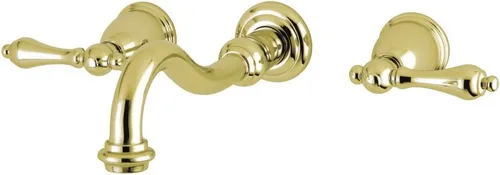 Miniatura 9 de Kingston Brass KS3123AL - Grifo de baño de montaje en pared central de 8 pulgadas, latón antiguo
