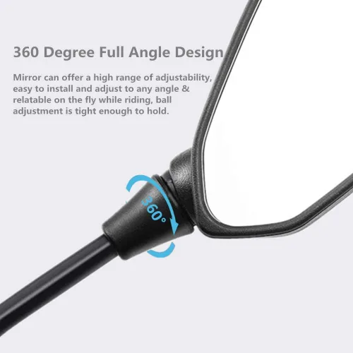 Miniatura 3 de 【2025 Actualizado】Espejo Retrovisor Convexo para Motocicleta, Espejos para Moto, Motocicleta, ATV, Scooter, con Tornillo Roscado M8 M10, con Negro