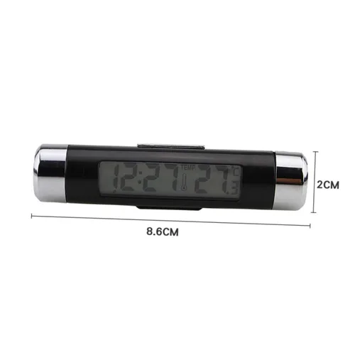 Miniatura 3 de Termómetro para tablero de instrumentos Termómetro digital para coche 2 1 Termómetro digital Reloj de coche Termómetro automático Termómetro