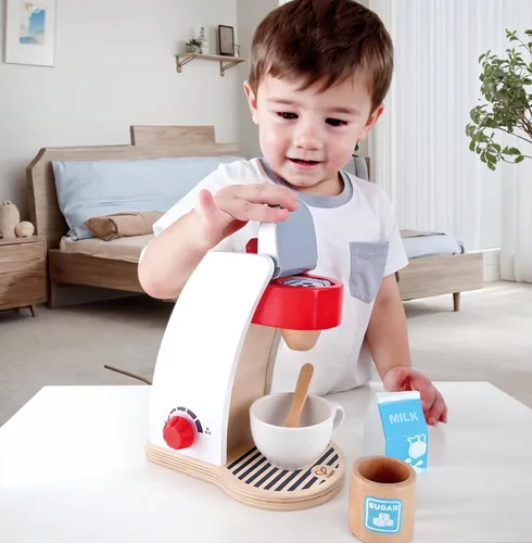 Miniatura 2 de Hape Juego de cocina de madera blanca con accesorios Juego de juguetes de simulación para niños a partir de 3 años