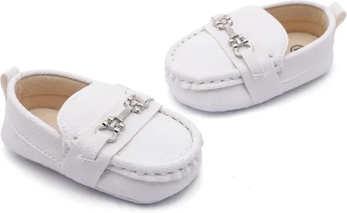 Miniatura 5 de Zapatos Oxford de Greceen para bebés, niños y niñas de cuero PU, mocasines, zapatos de vestir, adecuados para gatear, vestido de novia, fiestas