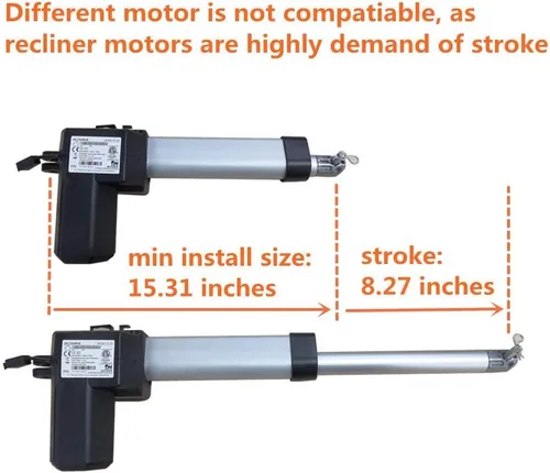 Miniatura 2 de Fromann Deltadrive - Kit de repuesto para actuador de motor para silla elevadora reclinable eléctrica