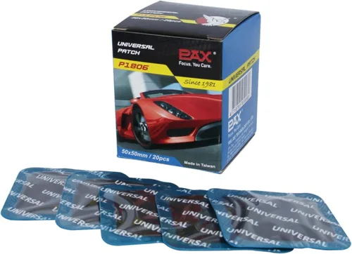 PAX 20 piezas de parche universal de servicio pesado, parches de reparación de neumáticos cuadrados de 50 x 50 mm, reparación profesional de forro