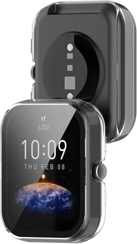 Miniatura 8 de Compatible con Amazfit Bip 3 Pro, Lamshaw Hard PC Case con protector de pantalla de vidrio templado compatible con Amazfit Bip 3 / Bip 3 Pro Paquete
