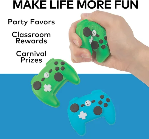Miniatura 3 de Fun Express Juguete antiestrés con forma de controlador de videojuegos para jugadores, juego de 12 - favores de fiesta de juego VBS 2026