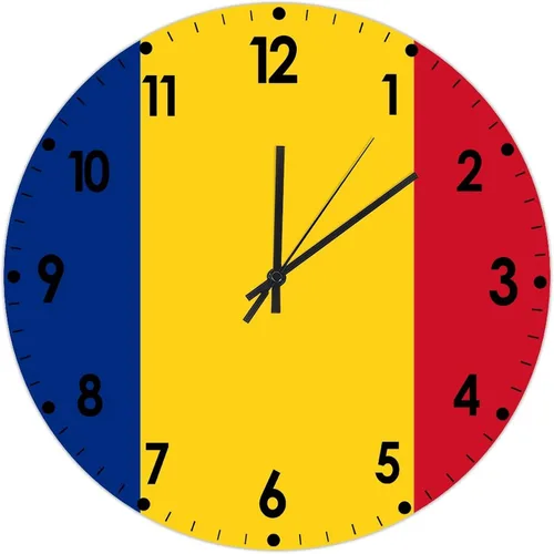 Miniatura 112 de Cheyan Reloj de pared con bandera de Canadá de 12 pulgadas, silencioso, sin tictac, de PVC, funciona con pilas, reloj redondo decorativo, regalo