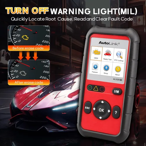 Miniatura 5 de Autel AutoLink AL529HD, lector de código de vehículo, escáner de código AL529 OBD2 avanzado, AutoVIN lectura de códigos mejorados