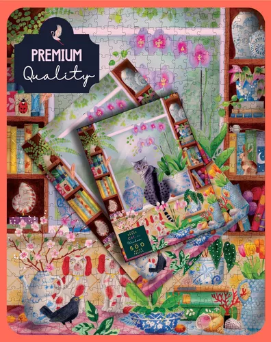 Miniatura 2 de Rompecabezas Elena Essex para Adultos 500 - Gato en la Ventana Rompecabezas de 500 Piezas para Adultos Rompecabezas de 500 Piezas Rompecabezas