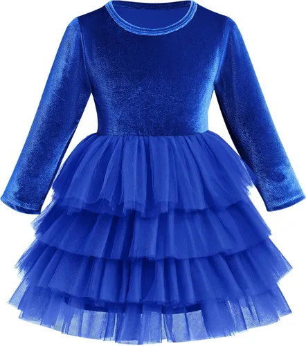 Miniatura 166 de IDOPIP Vestido tutú de terciopelo para niñas pequeñas, vestido de manga larga para princesa, Navidad, cumpleaños, fiesta, boda, vestidos de otoño e