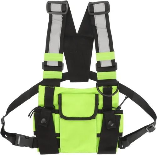 Bolsa de arnés de radio en el pecho, radio universal de dos vías Walkie Talkie para buscar elementos esenciales, bolsa táctica Oxford para el pecho,