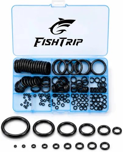 Miniatura 6 de FishTrip Kit de reparación de ojales de caña de pescar, 60 unidades/160 piezas, kit de reparación de caña de pescar, 12 tamaños, kit de repuesto