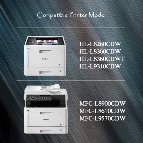 Miniatura 2 de Paquete de 4 cartuchos de tóner compatibles TN433 de repuesto para Brother TN-433 Color Set (B+CYM), funciona en HL L8260CDW HL L8360CDW HL L9310CDW