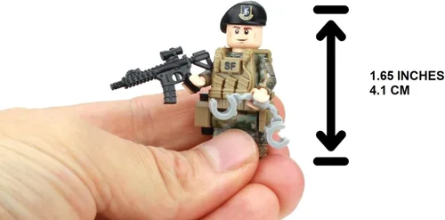 Miniatura 3 de Battle Brick - Minifigura coleccionable de 1.6 pulgadas de alto de las fuerzas de seguridad de la Fuerza Aérea Airman OCP Minifigura militar
