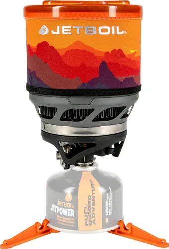 Jetboil MiniMo - Sistema de cocina para estufa de camping y mochileros con control de calor ajustable Puesta de sol
