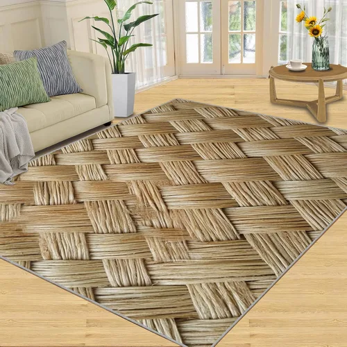 Miniatura 11 de Alfombras onduladas negras y blancas para dormitorio, alfombra de área abstracta, alfombras geométricas para sala de estar, alfombra antideslizante
