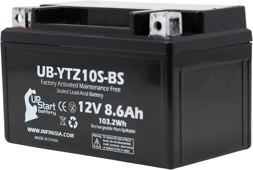 Miniatura 2 de Reemplazo para Yamaha FZ8 800CC 2012 activado de fábrica, sin mantenimiento, batería de motocicleta - 12V, 8.6Ah, UB-YTZ10S-BS