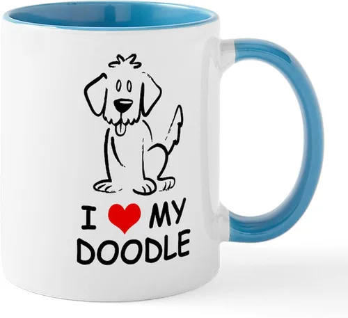 Miniatura 38 de CafePress I Love My Doodle Mugs - Taza de café de cerámica, taza de té, 11 onzas