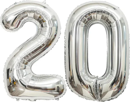 Miniatura 19 de Globos de 0 números plateados 0 globos de número 40 pulgadas número 0 globos de aluminio Mylar