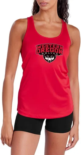 Miniatura 237 de Camiseta deportiva sin mangas oficial de NCAA Collegiate para mujer, con espalda cruzada, colección con logotipo primario