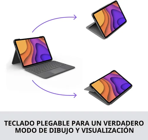 Miniatura 6 de Logitech Folio Touch - Funda con teclado táctil y conector inteligente para iPad Air de 11 pulgadas (M2 y M3), iPad Air (4ª y 5ª generación)