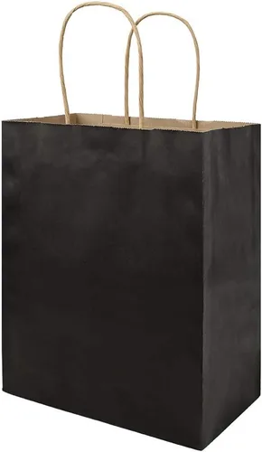 Miniatura 8 de Bolsas de papel kraft de tamaño mediano de 7.9 x 4.3 x 10 pulgadas con asas, a granel, bolsas de regalo Bagmad, para decorar a tu gusto, compras