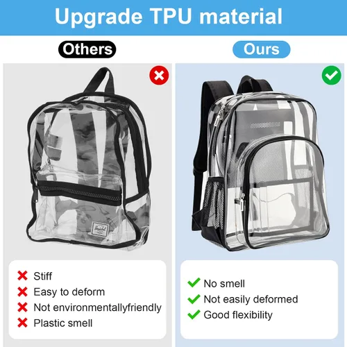Miniatura 2 de Mochila transparente resistente para el trabajo XL, Claro, Moda