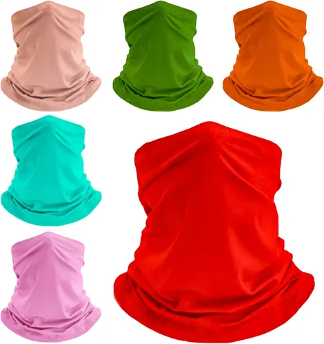 Miniatura 10 de Paquete de polainas para el cuello, máscara facial UV, pasamontañas, pasamontañas, bufanda mágica, diadema para la cabeza para mujeres y hombres