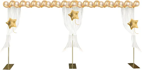 Soporte de fondo profesional de 20 pies, soporte de fondo portátil dorado, soporte de altura ajustable para fondo de fotografía de eventos, fiestas,