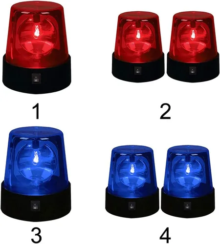 Miniatura 8 de Luz estroboscópica LED giratoria de 360 grados con efecto de escenario intermitente para DJ, funciona con pilas, lámpara giratoria para fiesta