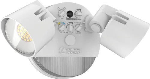 Miniatura 18 de Lithonia Lighting HomeGuard - 2 luces LED de inundación para exteriores, luces LED para exteriores, sensor de atardecer a amanecer, lúmenes Blanco