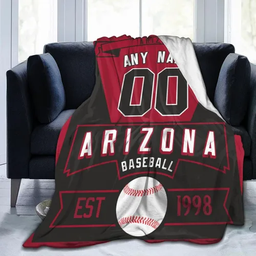 Miniatura 4 de Manta personalizada para cama, regalo para fanáticos del béisbol, manta de forro polar para invierno y verano, manta personalizada con nombre