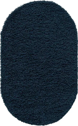 Miniatura 11 de Unique Loom Solid Shag Collection - Alfombra de área (3 pies 3 pulgadas x 5 pies 3 pulgadas, ovalada, azul zafiro/azul marino)