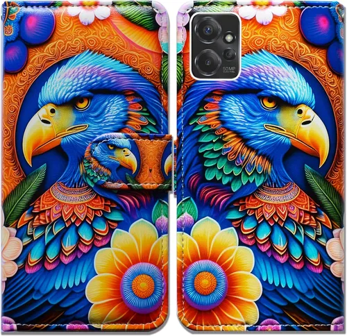 Miniatura 12 de Bcov Funda para Moto G Power 5G, diseño de pájaro negro y verde con tapa para teléfono con ranura para tarjetas, soporte para Motorola Moto G Power