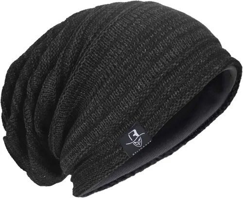 Miniatura 8 de Gorro de punto holgado con calavera de gran tamaño para hombre tipo skullcap