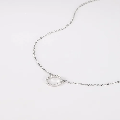 Miniatura 6 de HANLI Collares de plata para mujer, colección chapada en oro blanco de 14 quilates, con colgantes de cuentas, infinito, estrella de David, círculo