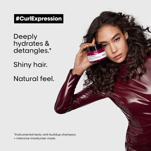 Miniatura 2 de L'Oréal Professionnel Paris Mascarilla Curl Expression - Hidrata y desenreda para tipos de cabello rizado y enrollado, añade brillo, sin parabenos