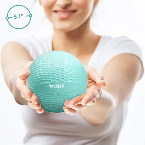 Miniatura 2 de Yes4All - Bolas de tonificación con peso para ejercicio, bolas medicinales suaves para ejercicio, pilates, yoga, equilibrio, flexibilidad, 2-10 G.