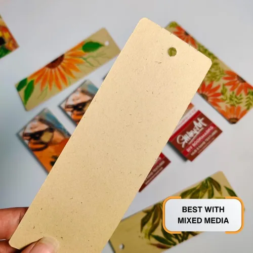 Miniatura 3 de Mud & Sand - Marcapáginas texturizadas (paquete de 2) – Papel mixto suave de 240 GSM para bocetos, acrílico, tinta, carbón y pasteles Barro y arena